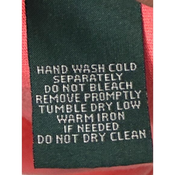 LRL Lauren Jeans Co. Womens Henley Top Red Mineral Wash Lace Shoulder Size 2X - Picture 5 of 6